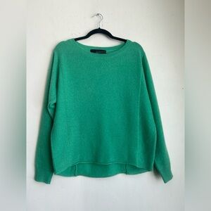 360 Cashmere Green Crewneck Cashmere Sweater